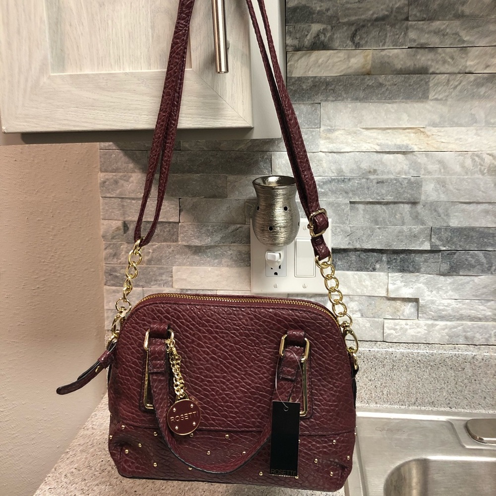 Burgundy Rosetti handbag